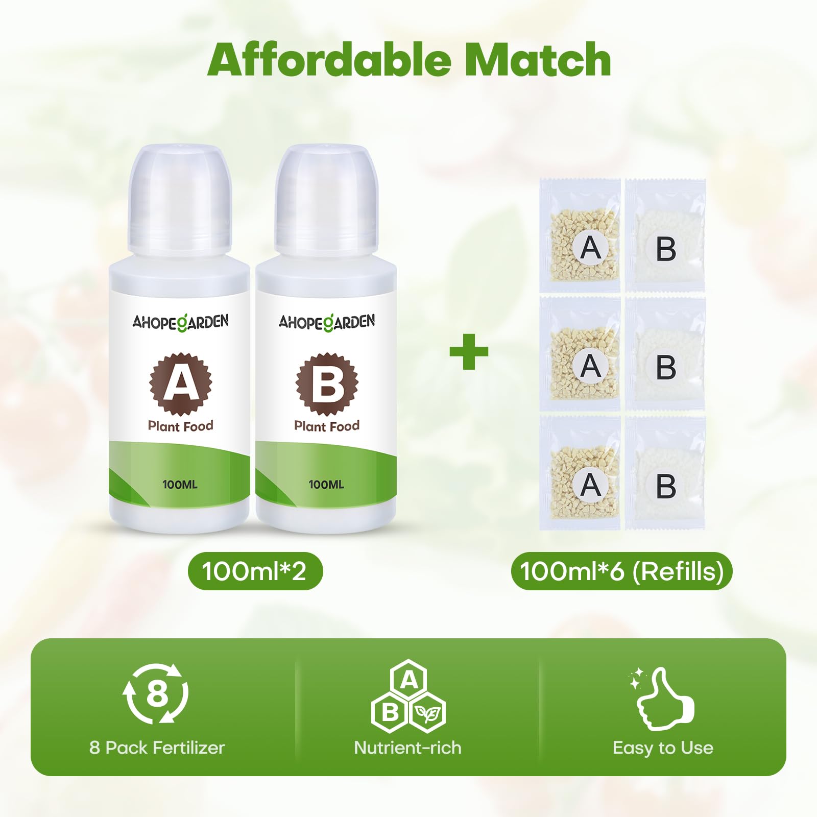 Ahopegarden AB formula enables precise, balanced nutrition for healthy growth.
