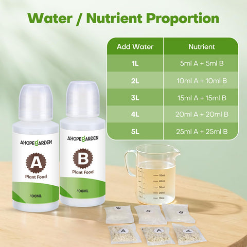 Ahopegarden AeroGarden-compatible nutrition designed for indoor hydroponics.
