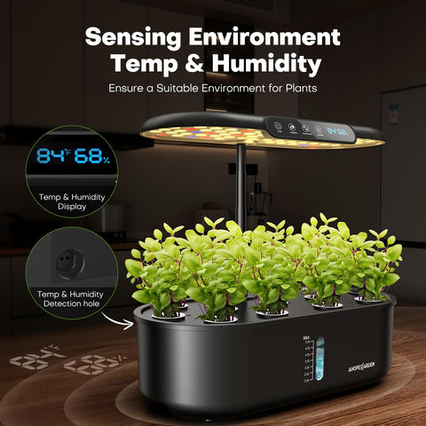 Ahopegarden automatic nutrient circulation keeps roots well-oxygenated.