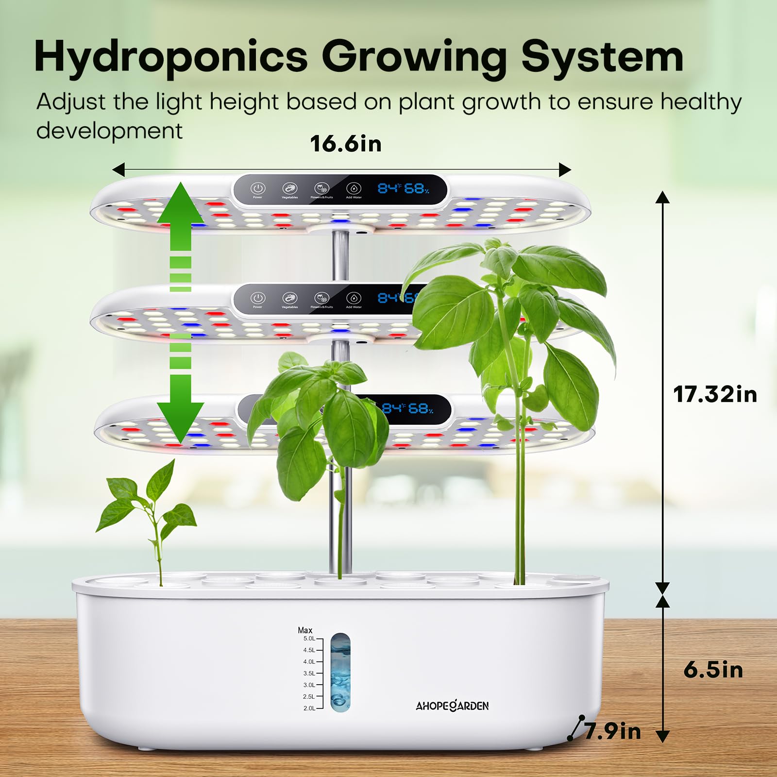 Ahopegarden dual growing modes tailor lighting for leafy greens or fruiting plants