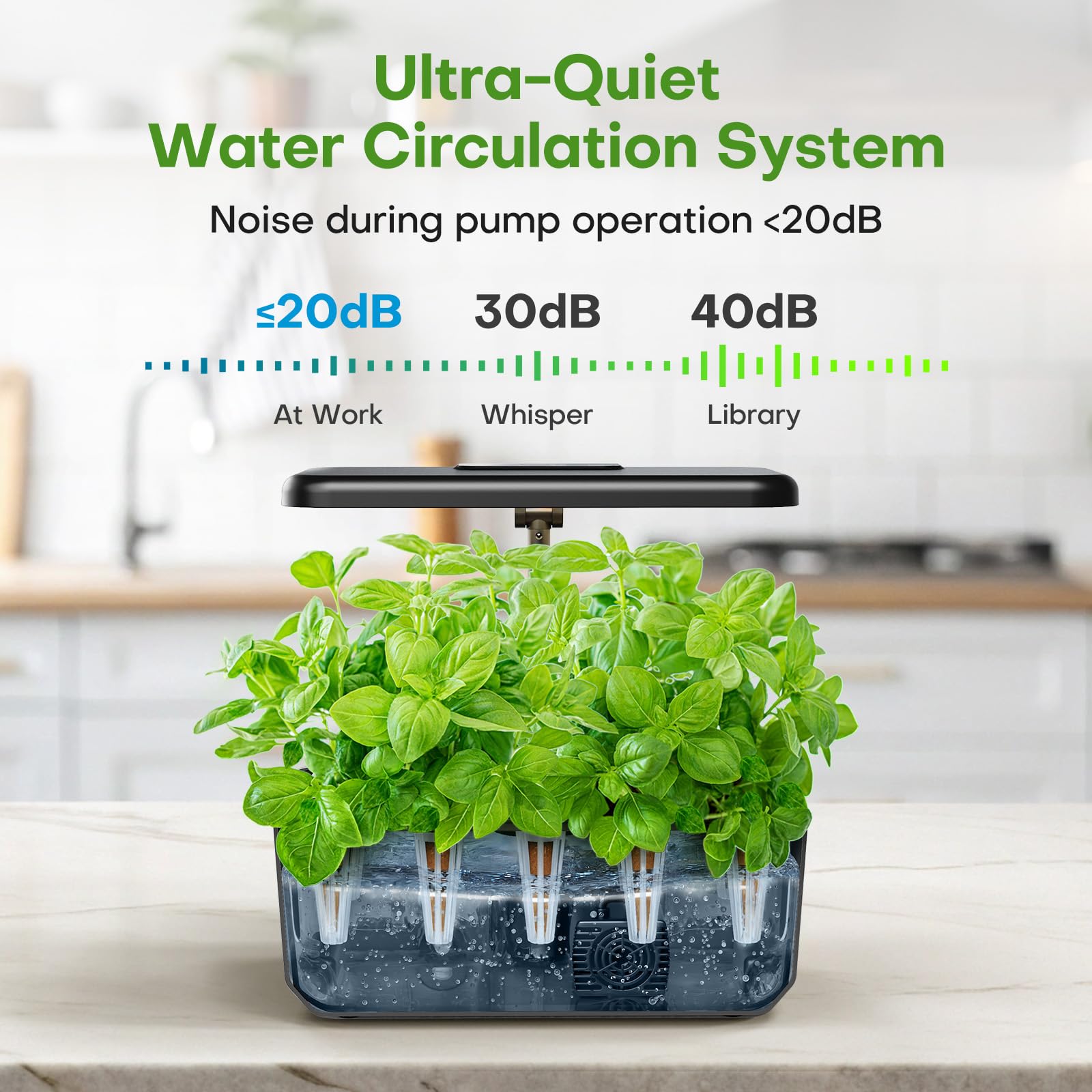 Ahopegarden dual light modes optimize growth for vegetables and fruits.