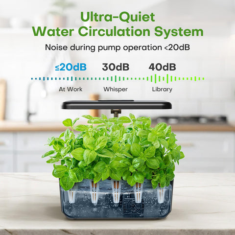 Ahopegarden dual light modes optimize growth for vegetables and fruits.