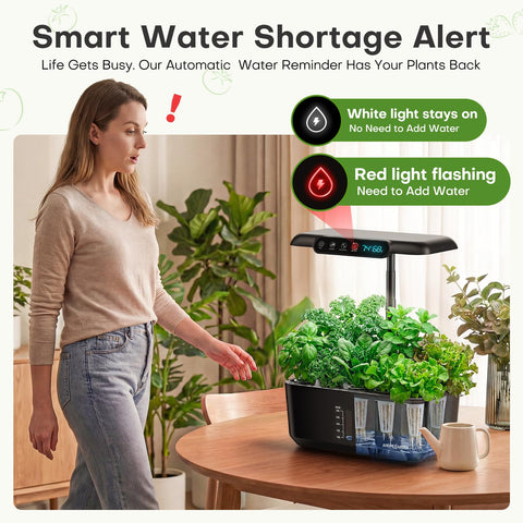 Ahopegarden extendable light post supports taller herbs with adjustable height