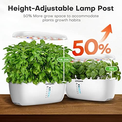 Ahopegarden height-adjustable light post reaches different growth stages