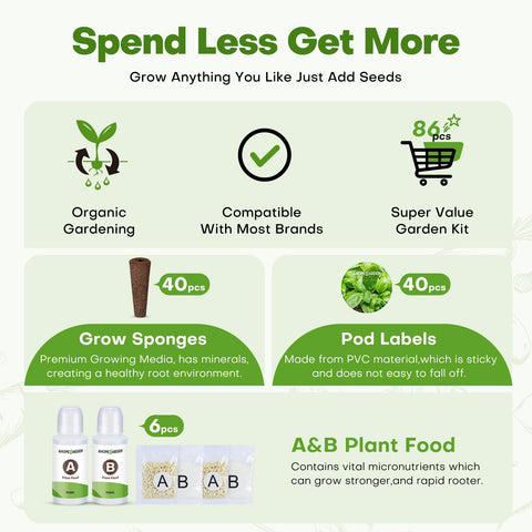 Ahopegarden 600ml A&B nutrients bottle set ready for long-lasting feeding