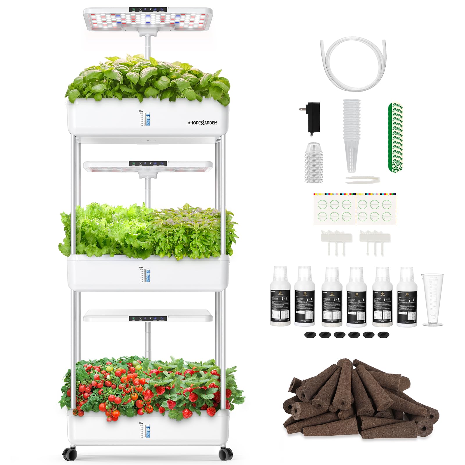 Ahopegarden indoor garden system in setup mode for year-round harvests.