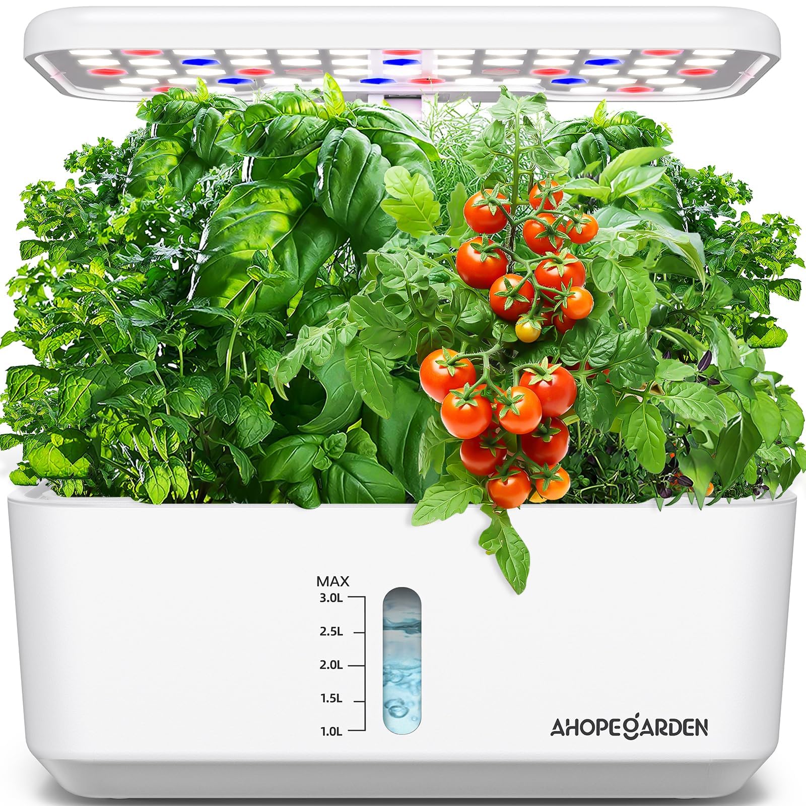Ahopegarden indoor hydroponic garden with 10 pods for fresh herbs.