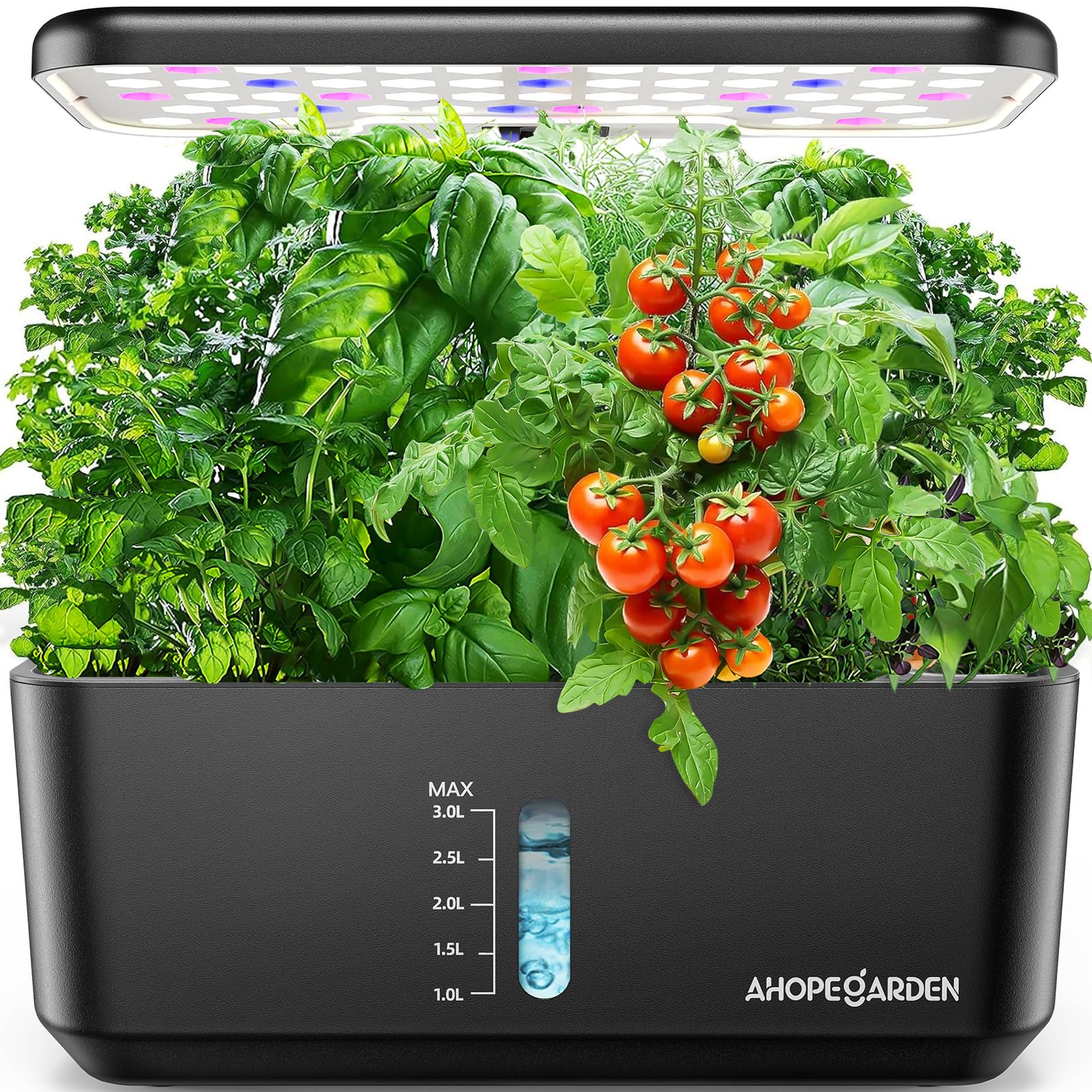 Ahopegarden indoor hydroponic system on the counter for fresh herbs.