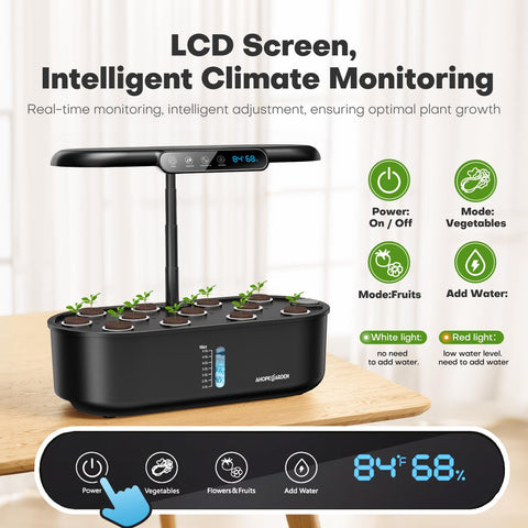Ahopegarden full-spectrum LED grow light provides reliable indoor lighting for plants.