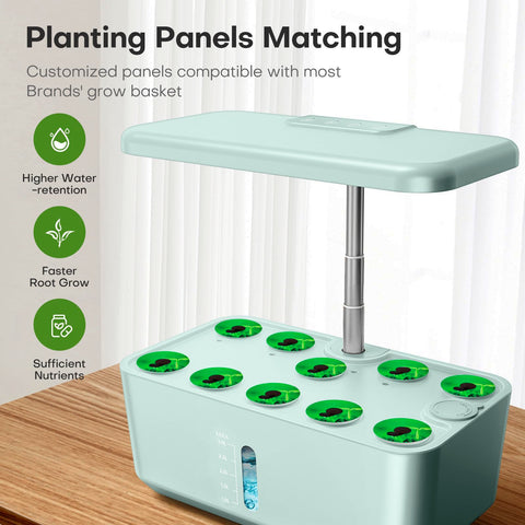 Ahopegarden LED grow light provides full-spectrum growth for healthy plants.