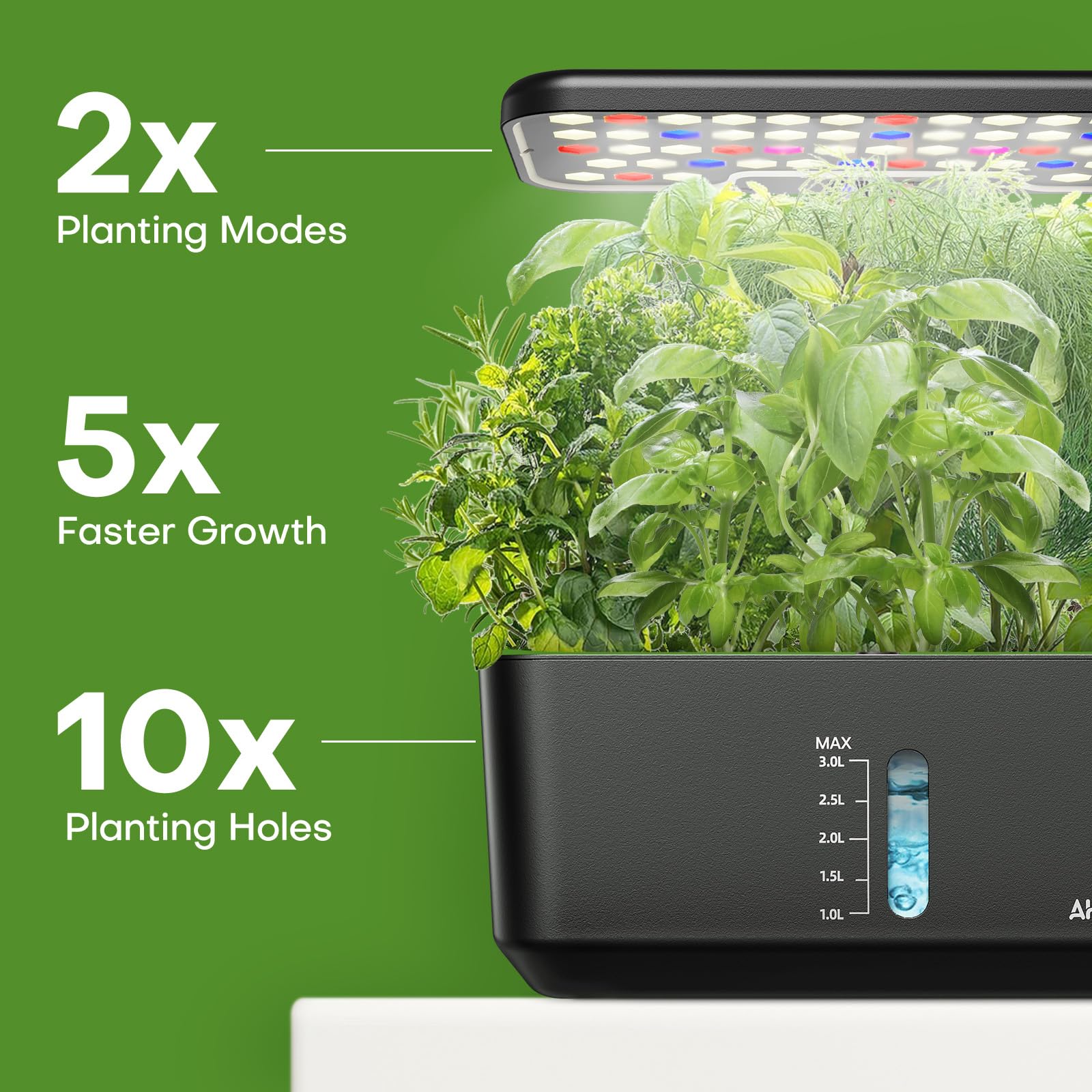 Ahopegarden adjustable LED light panel supports rapid indoor growth.