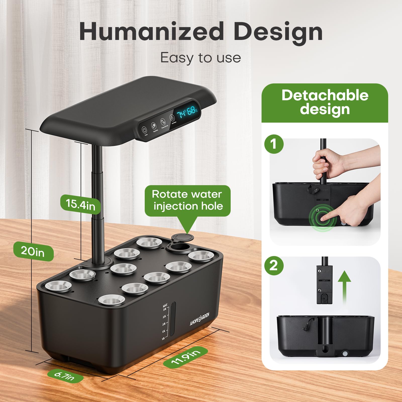 Ahopegarden smart temp humidity display helps monitor indoor conditions