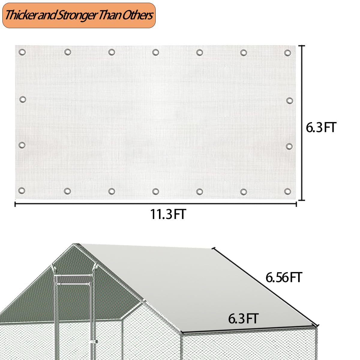 Ahpuhtan ball-bungees cords secure cover to the frame for quick installation.