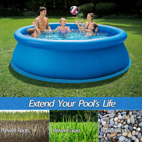 Ahpuhtan 18ft liner pad installs easily without tools.