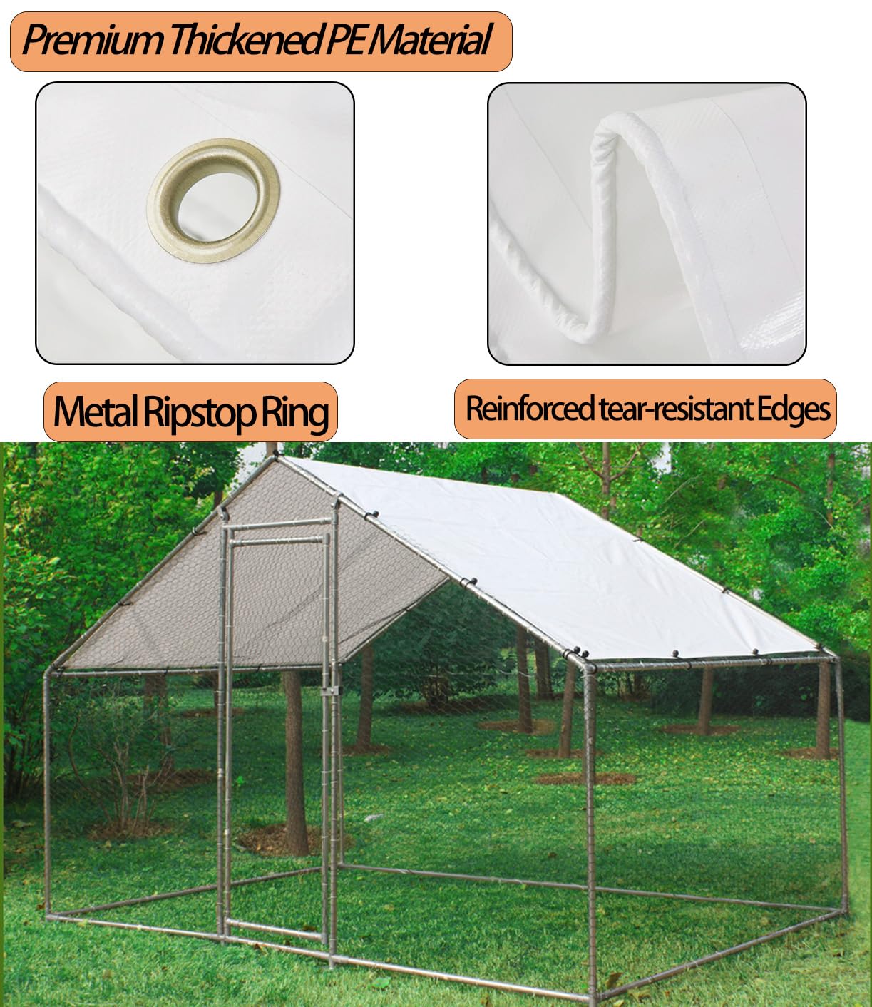 Ahpuhtan thickened-PE material delivers durable weather protection against wind, snow, and sun.