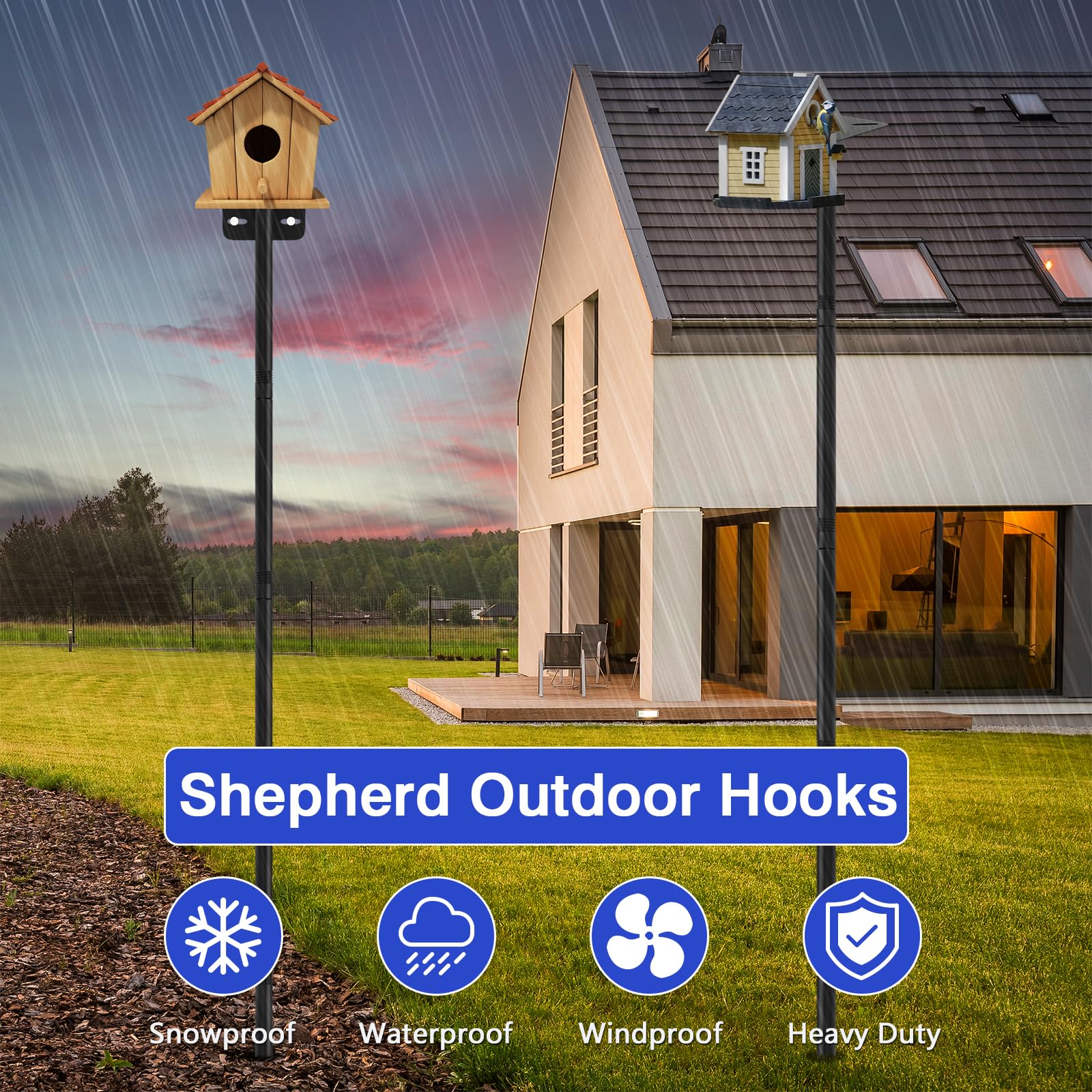AHRLHR sleek outdoor decor pole enhancing garden aesthetics.