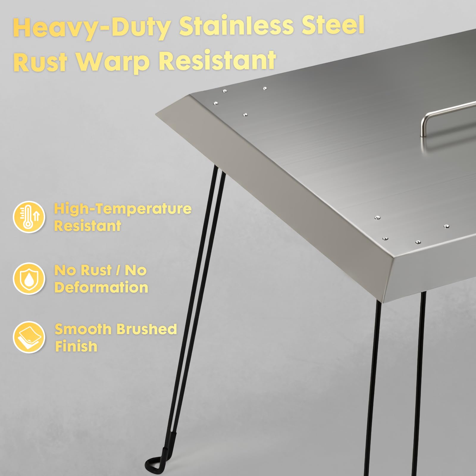 AHUAWA durable stainless steel construction resists high temperatures and weather.