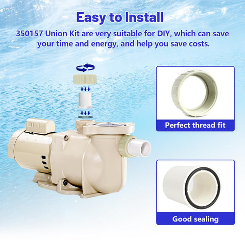 Ahuliao 2-inch internal slip PVC union for secure piping joints.