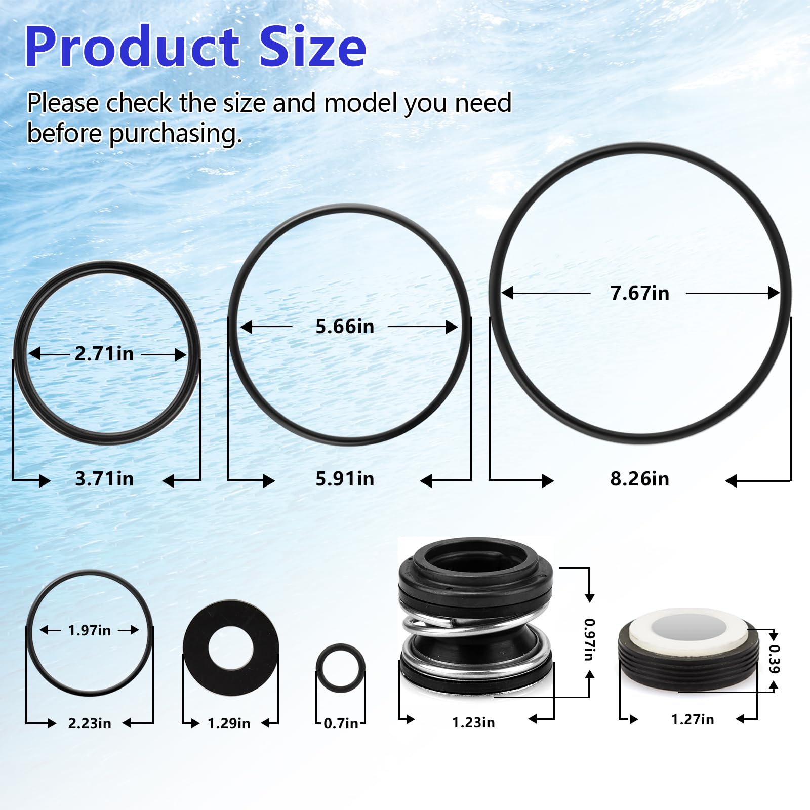 Ahuliao Drain Plug O-Rings support secure sealing at drain points.