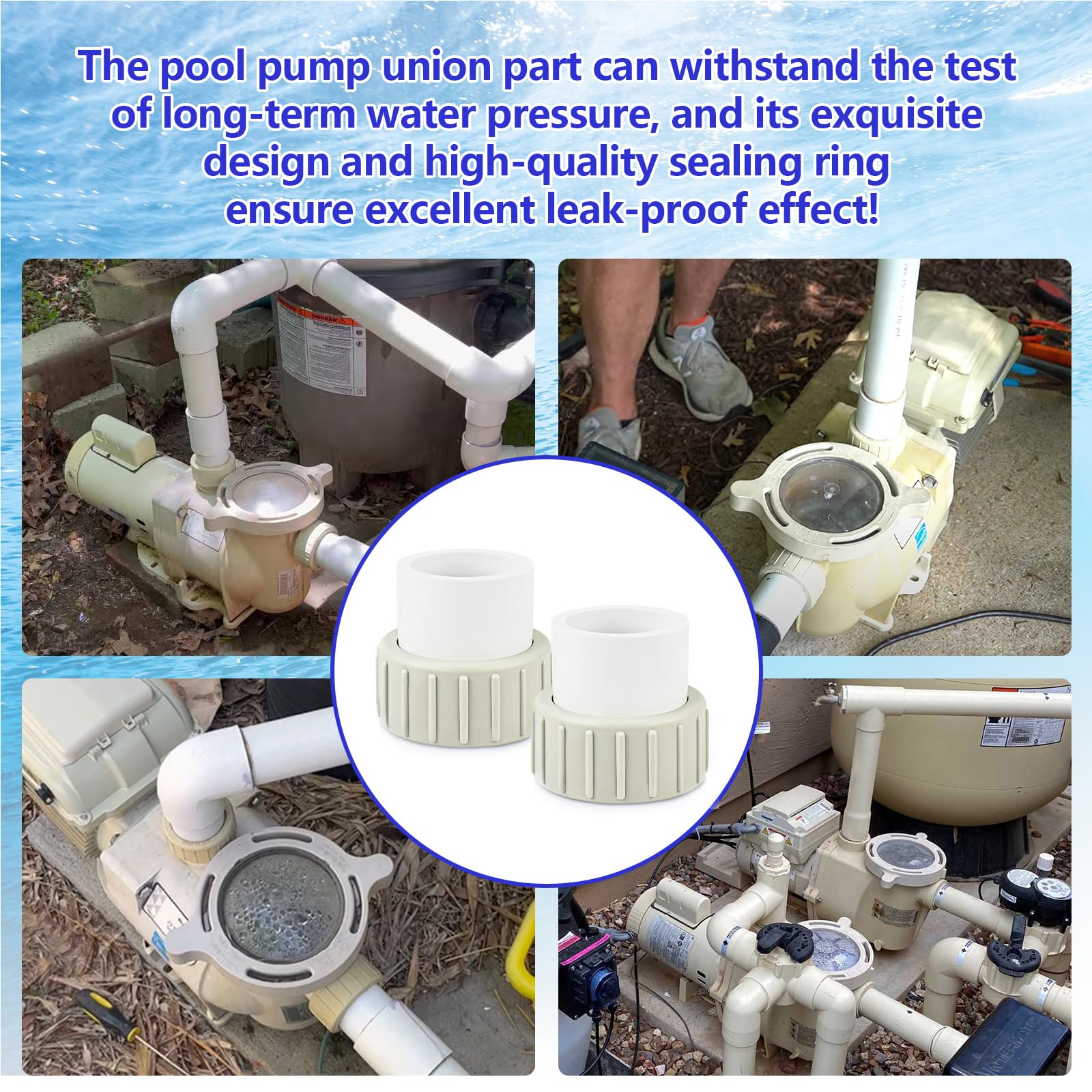 Ahuliao easy-install fittings enabling quick pool maintenance without tools.