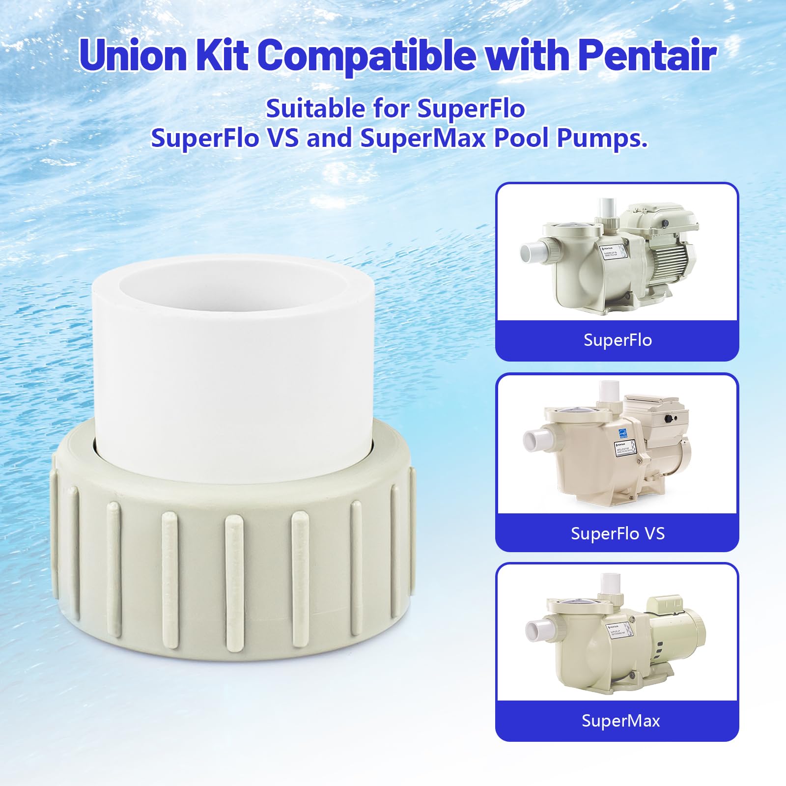 Ahuliao SuperFlo VS union showing high-quality seal for reliable pump connections.