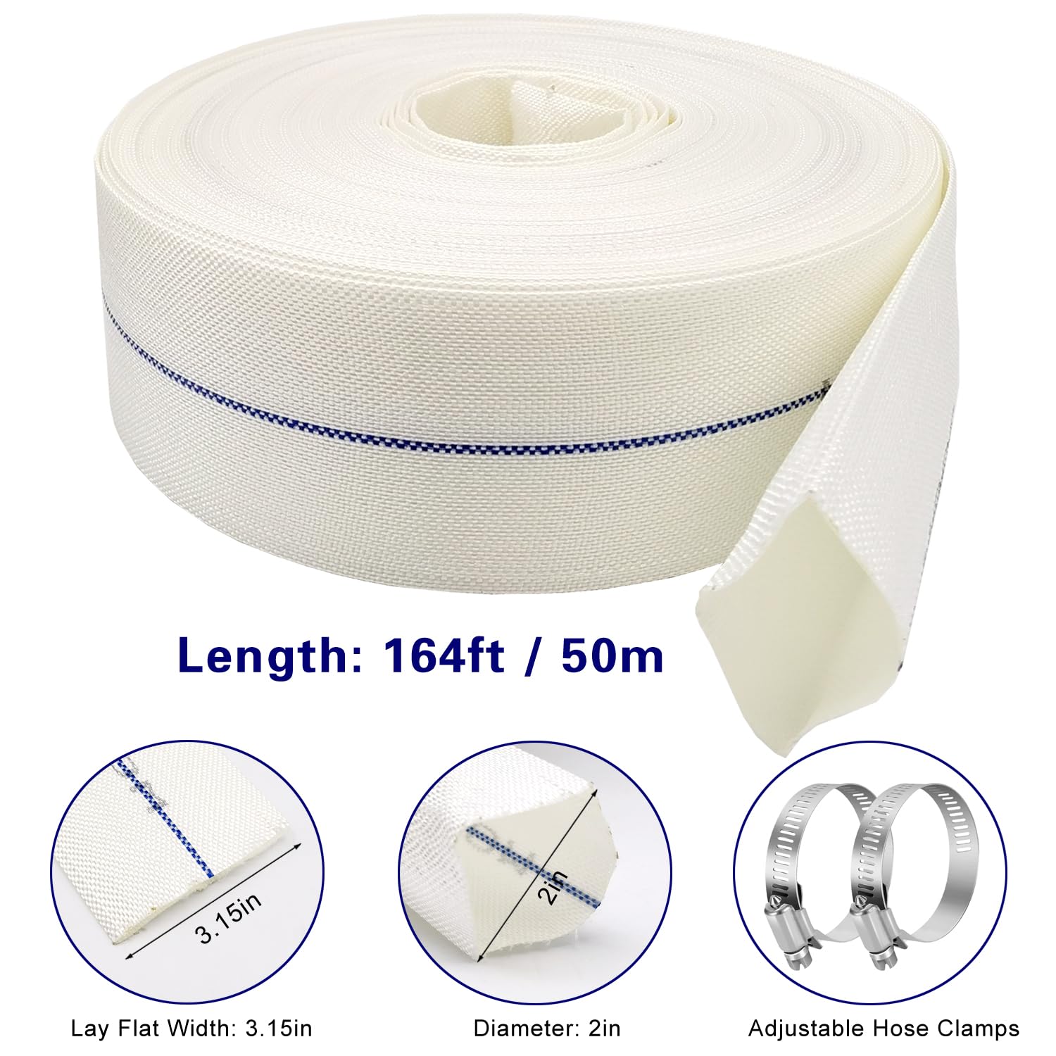 Ahzemepinyo lay-flat hose design for easy coil and storage