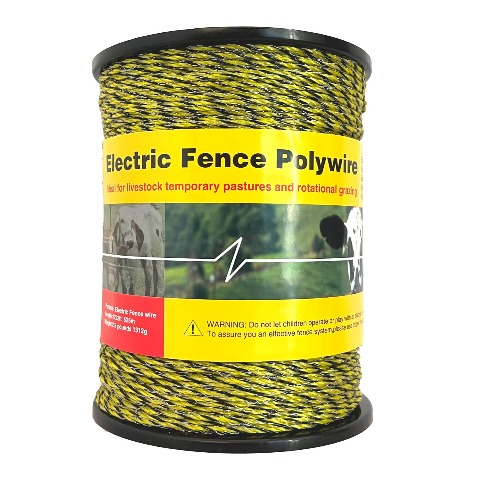 AI.YUYU polywire spool 1722 feet for long perimeter fencing