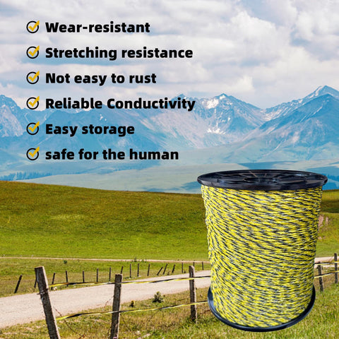 AI.YUYU yellow and black color polywire for high visibility outdoors