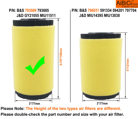 AiBiCi GY21055 MIU11511 compatibility for fast fit and consistent airflow