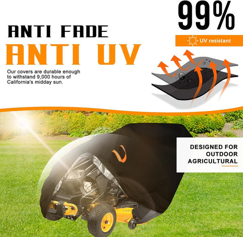 Aibiley riding mower cover easy install with front indicator helps quick setup.