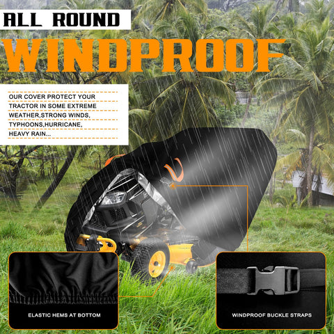 Aibiley riding mower cover UV fade protection helps maintain color in bright sun.