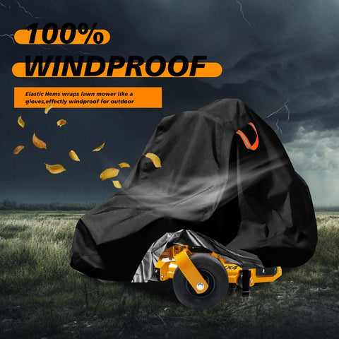 Aibiley mower cover highlights durable seams for long-lasting protection.