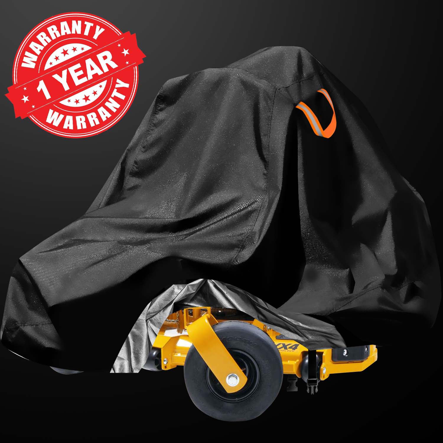 Aibiley weatherproof mower cover keeps outdoor equipment ready for use.