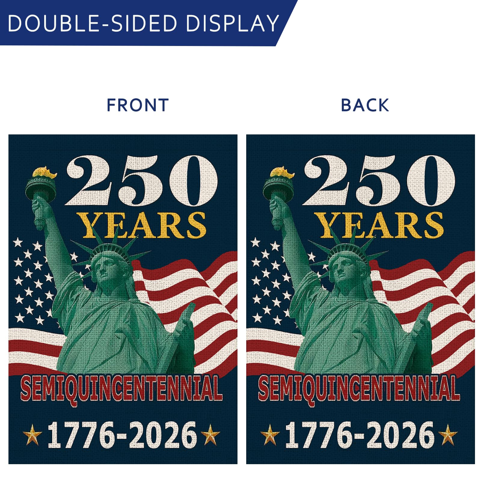 AIBOLYNE 12x18 inch patriotic garden flag ideal for garden display.