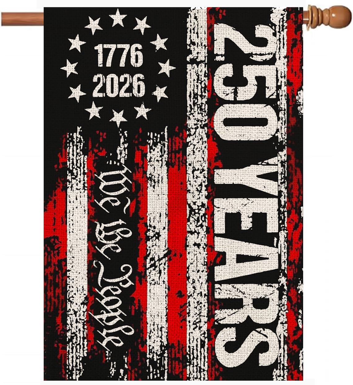 AIBOLYNE 250 year flag with circle of stars, ideal for outdoor display