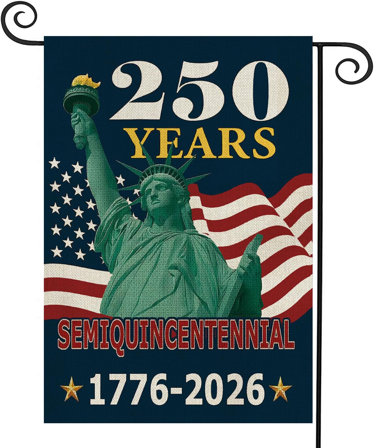 AIBOLYNE 250-years America flag with Statue of Liberty design for outdoor display.