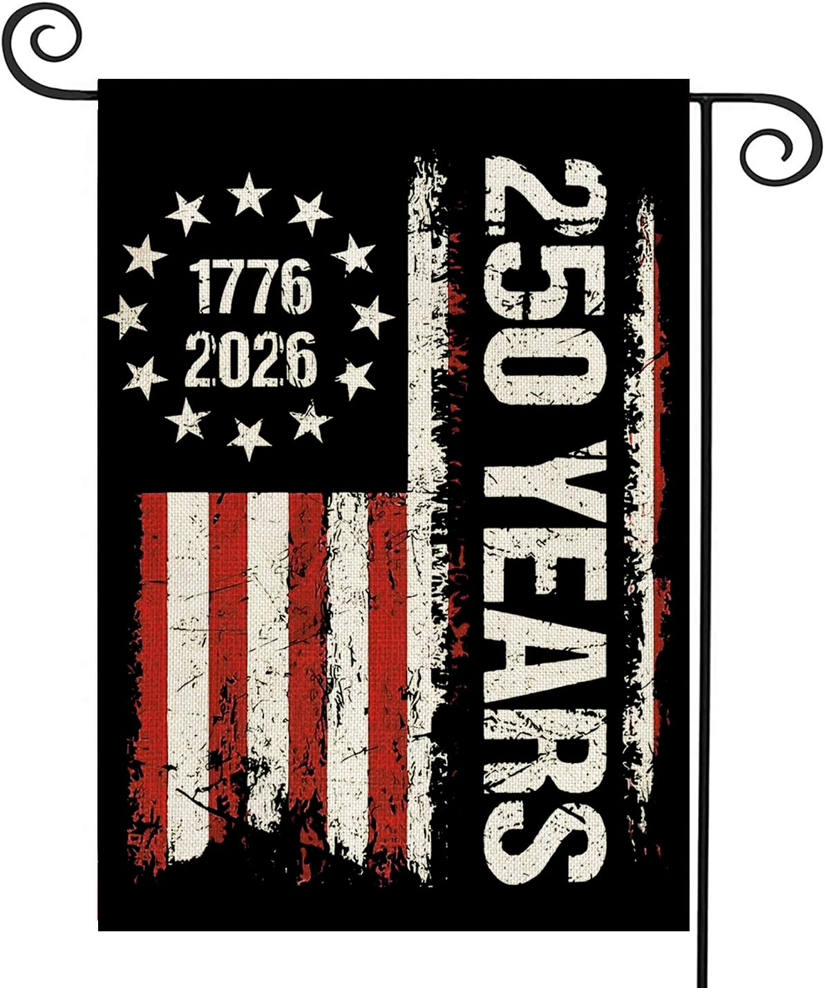 AIBOLYNE 250 Years banner, double sided stars and stripes, ideal for outdoor patriotic display.