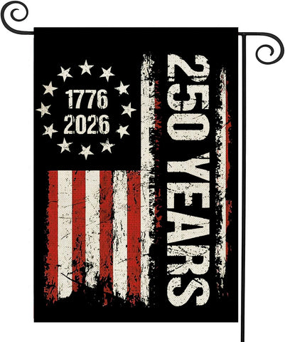 AIBOLYNE 250 Years banner, double sided stars and stripes, ideal for outdoor patriotic display.