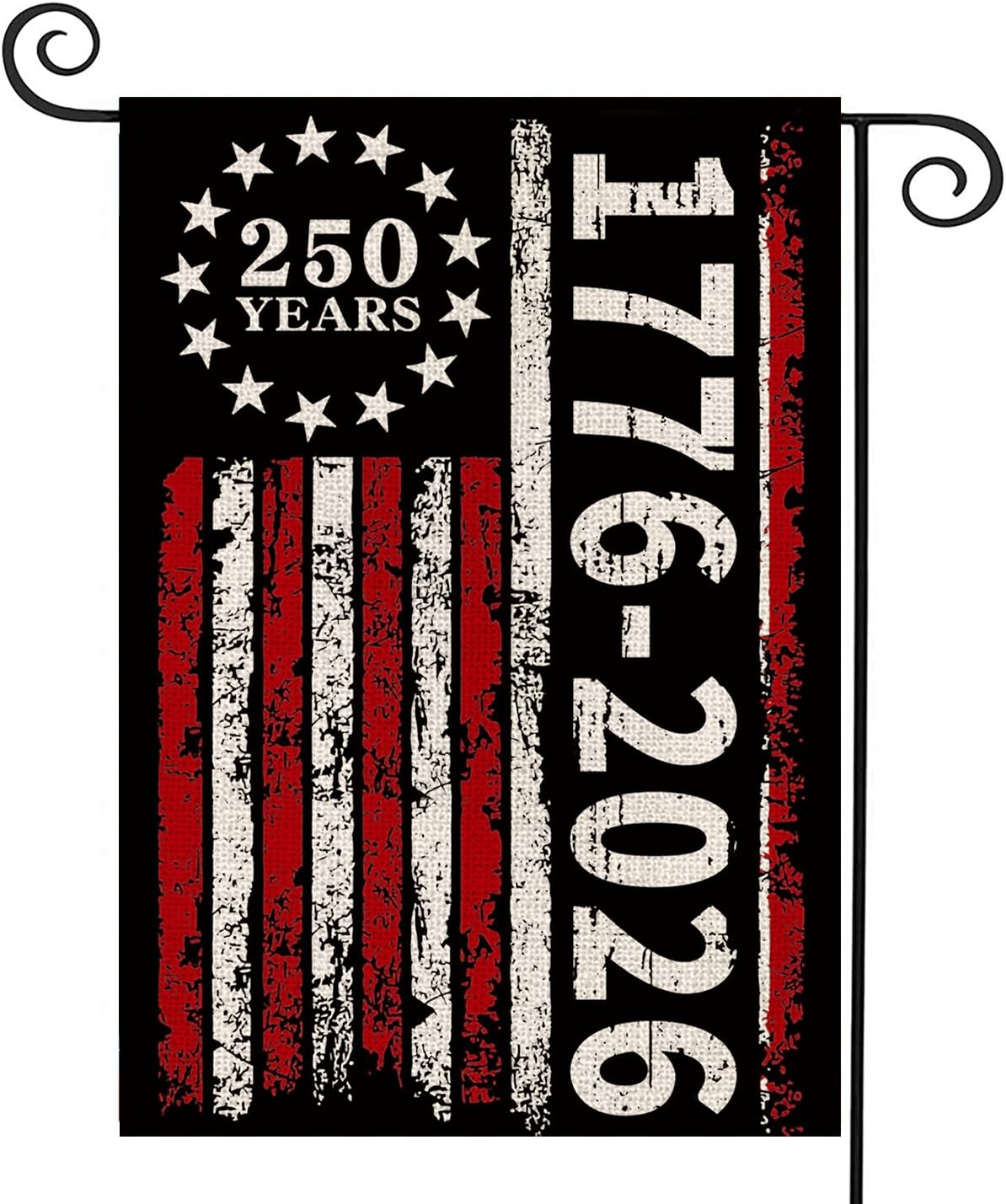 AIBOLYNE 250 Years flag with circle of stars for outdoor display.