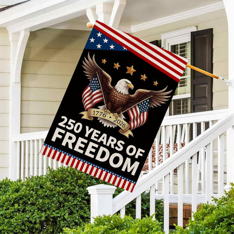 AIBOLYNE 250th anniversary flag, double-sided design for multi-angle visibility.