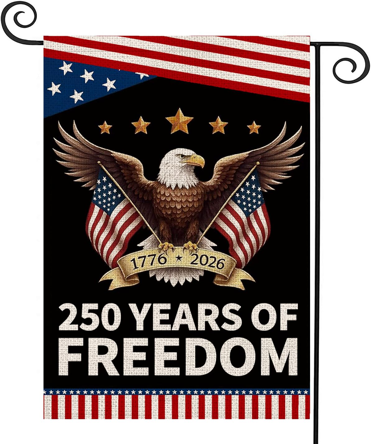 AIBOLYNE 250th anniversary eagle on flag, perfect for vibrant outdoor display.