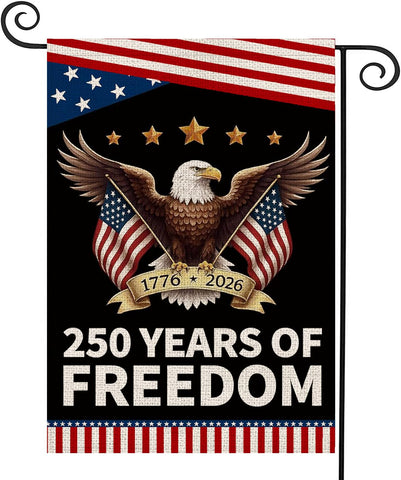 AIBOLYNE 250th anniversary eagle on flag, perfect for vibrant outdoor display.