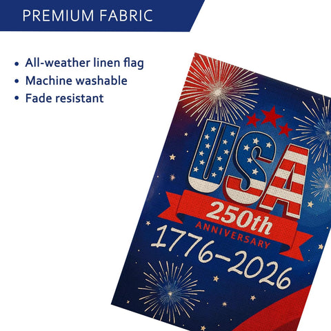 AIBOLYNE 250th anniversary flag creates festive curb appeal.