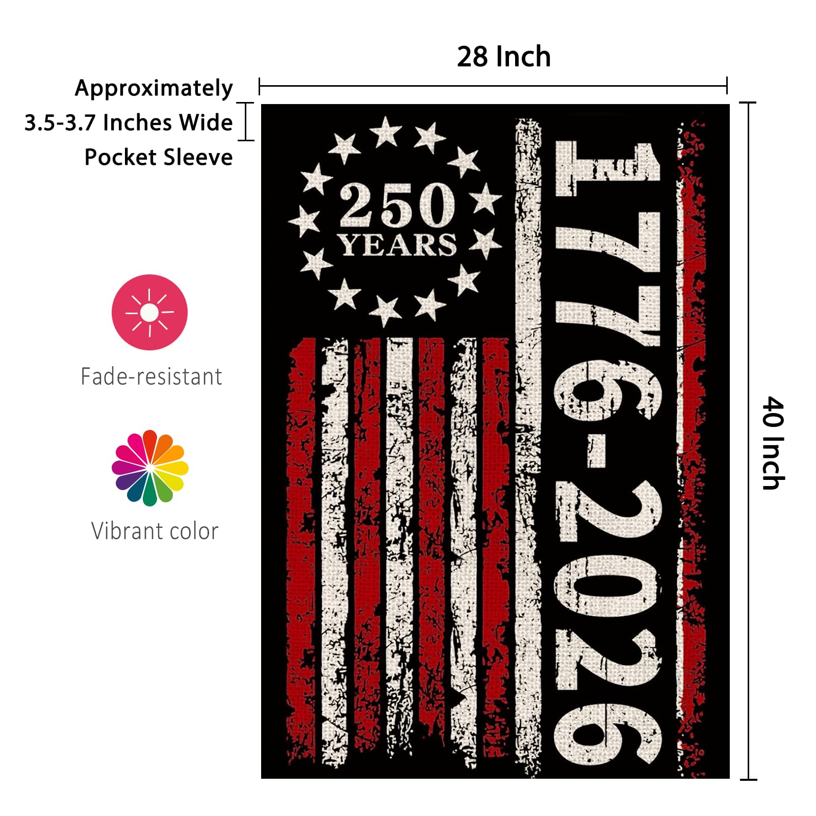 AIBOLYNE American history art flag boosts curb appeal during holidays.