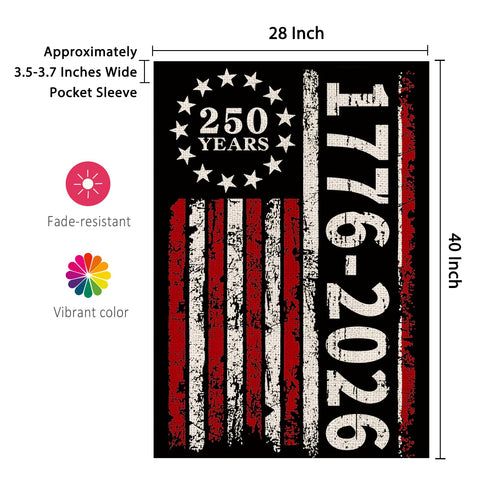 AIBOLYNE American history art flag boosts curb appeal during holidays.
