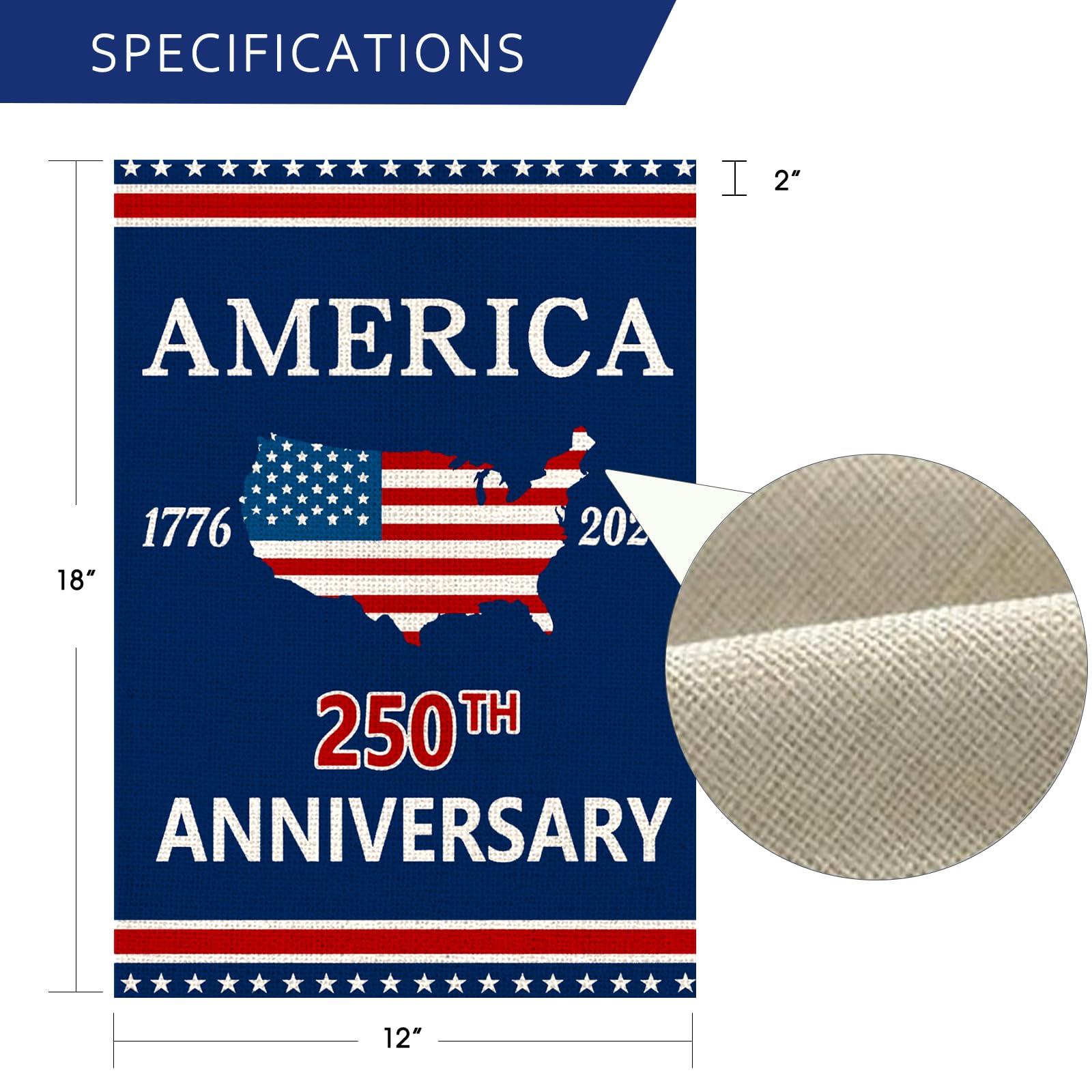 AIBOLYNE durable burlap flag built for outdoor weather resistance.
