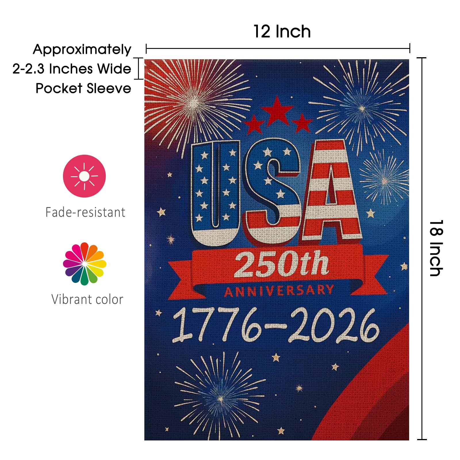 AIBOLYNE double-sided flag enhances visibility from multiple yard angles