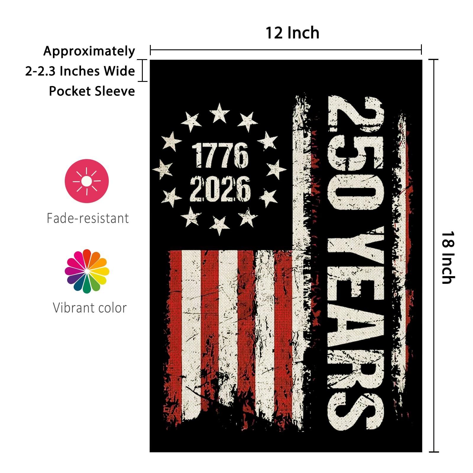 AIBOLYNE Independence themed flag for Memorial Day and Independence Day.
