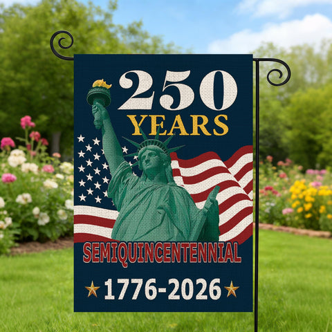 AIBOLYNE burlap garden flag outdoors keeps colors vibrant.
