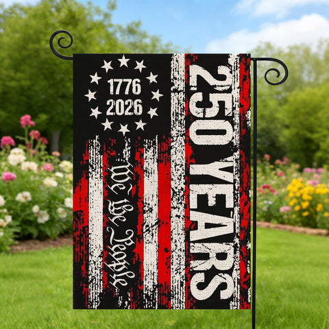 AIBOLYNE outdoor flag displays patriotic colors in garden settings
